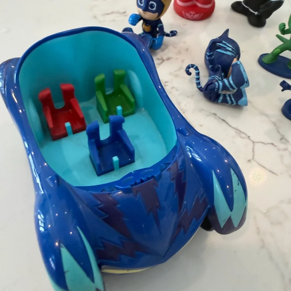 PJ Masks Toy Lot Catboy Gekko Owlette Romeo‎ Black Panther Figures and Vehicles